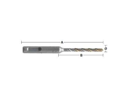 Vrták Milwaukee SDS-Plus dvoubřitý 16x500x600mm