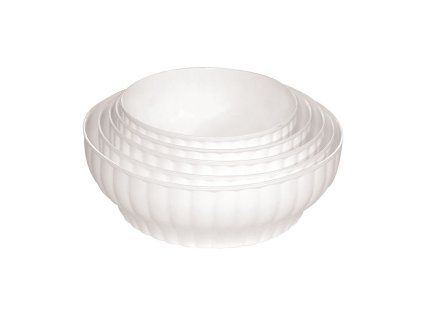Zadělávací mísa 18-26cm bílá, sada 5ks
