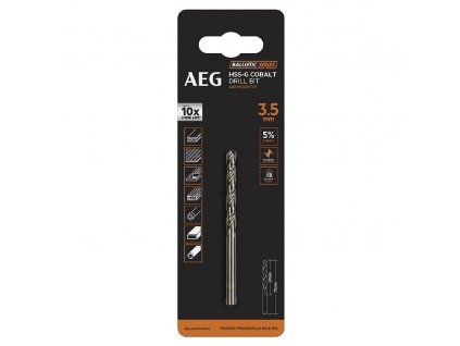 Kobaltový vrták AEG HSS-G do kovu 3,5mm