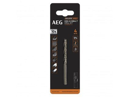 Kobaltový vrták AEG HSS-G do kovu 4,0mm