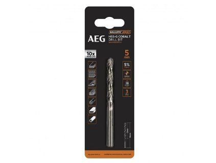 Kobaltový vrták AEG HSS-G do kovu 5mm