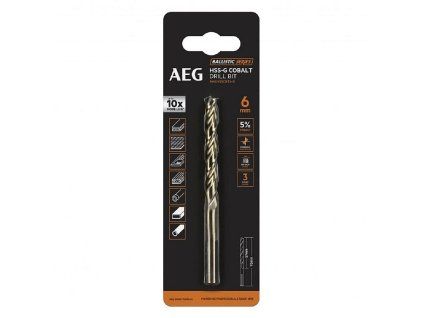 Kobaltový vrták AEG HSS-G do kovu 6mm