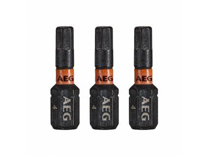 Šroubovací bit HEX4 25mm AEG, sada 3ks