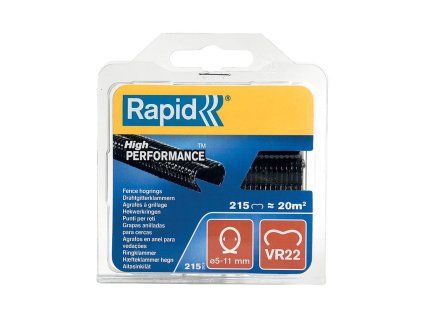 Spony pro vázací kleště Rapid VR22, černý plast, 215ks