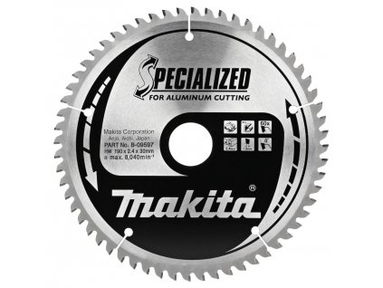 Makita B-09597 kotouč pilový hliník SPECIALIZED 190x2.4x30mm 60Z =new B-33261