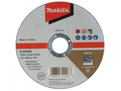 Makita D-65969 řezný kotouč 125x1.0x22.23nerez