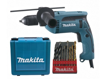 Makita HP1641K1X Příklepová vrtačka s kufrem,rychlosklíčidlo 1,5-13mm,680W