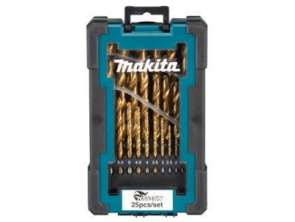 Makita D-72235-6 sada vrtáků do kovu HSS-TiN 1-13mm (po 0,5 mm), 25ks, 6ks bal