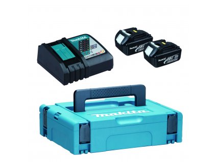 Makita 197952-5 sada Li-ion LXT 18V 2xBL1830B + nabíječka DC18RC + Makpac=old196693-0