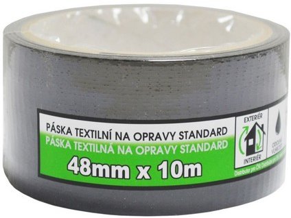 páska textilní na opravy STANDARD 48mmx10m ČER