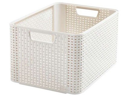 box úložný RATTAN 43,6x33x23cm (L), STYLE2, PH KRÉM