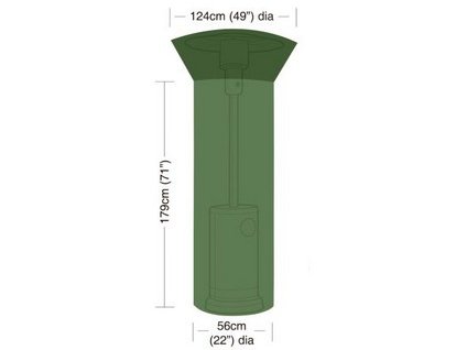 plachta krycí na zahradní topidlo pr.124/56cm, v.179cm, PE 90g/m2