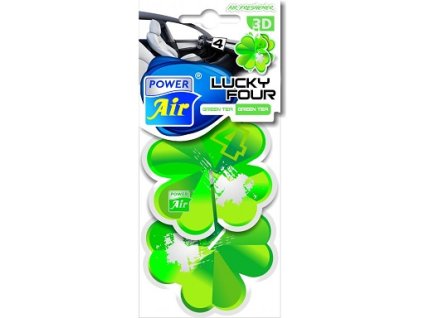 POWER Air - 3D papírový osvěžovač vzduchu LUCKY 4 Green Tea