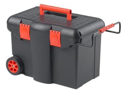 TOOD - Plastový pojízdný kufr, tažná rukojeť 580x380x400mm