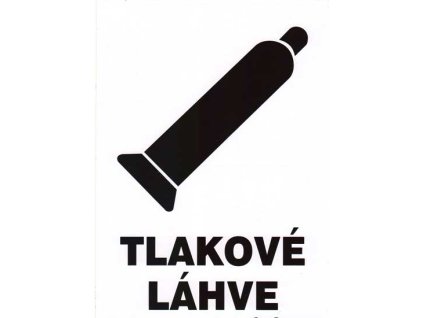 Tlakové lahve - bílá tabulka plast A5