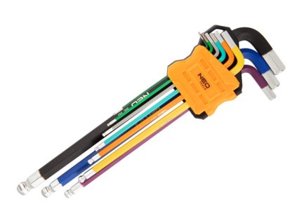 sada klíčů IMBUS 1,5-10mm 9ks kulička color NEO tools