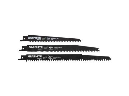 sada plátků pilových do ocasky,dřevo  HCS, sada 3 ks. Graphite