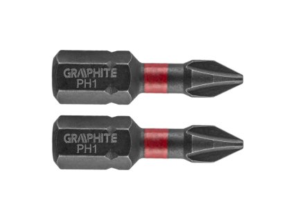 bit úderový PH1 x 25 mm, 2 ks Graphite