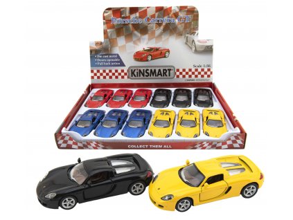 Teddies Kinsmart auto Porsche Carrera GT 12,5cm kov na zpětné natažení