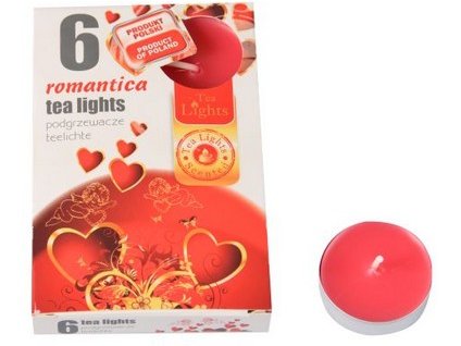 svíčka čajová vonná ROMANTIKA (6ks) (hoří 6x3-4hod)