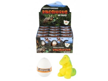 Teddies líhnoucí a rostoucí dinosaurus ve vejci 6cm