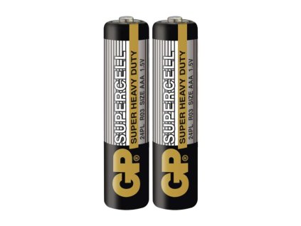 Zinková baterie GP Supercell AAA (R03), 2 ks