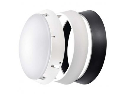 LED přisazené svítidlo ZURI, kruhové černá/bílá 14W teplá bílá