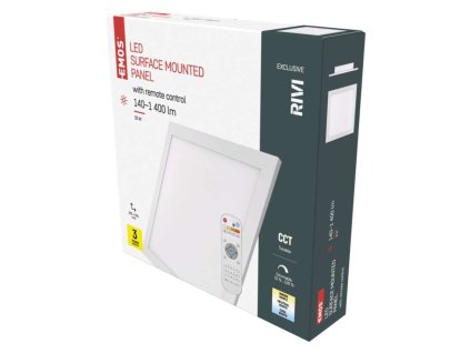 LED přisazené svítidlo RIVI, čtvercové 20W, stmív. se změnou CCT