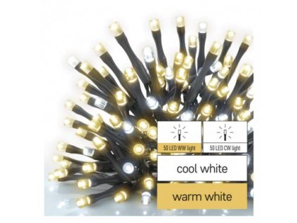 Standard LED spojovací vánoční řetěz, 10 m, venkovní, teplá/studená bílá