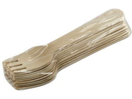 vidlička dřevěná 16cm (10ks) jednorázová