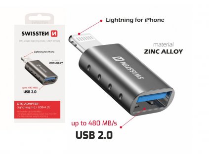 SWISSTEN OTG adaptér-redukce Lightning USB