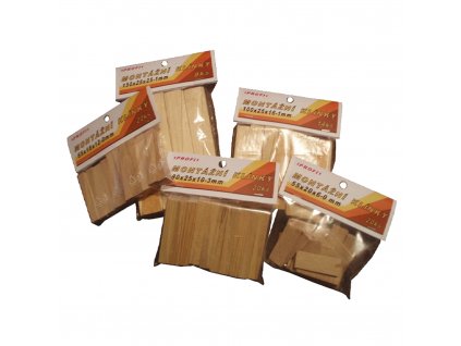 Klínky montážní dřevěné | 100x25x16-1 mm 1bal/14ks
