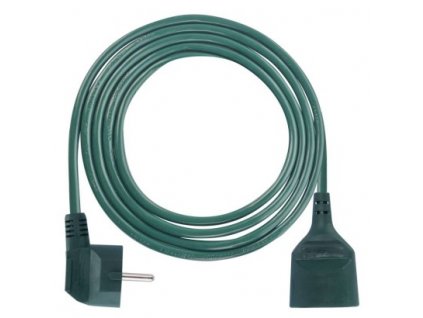 Prodlužovací kabel 2 m / 1 zásuvka / zelený / PVC / 1 mm2