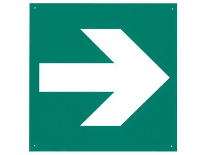 Směr úniku 210x210mm - samolepka