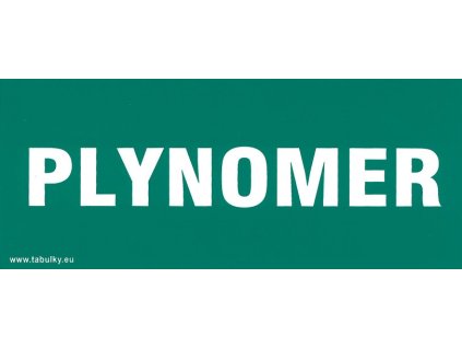 SK - Plynomer 210x87mm - samolepka