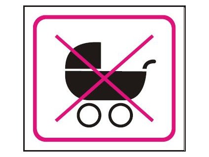 Zákaz kočárku - samolepka 100x90mm