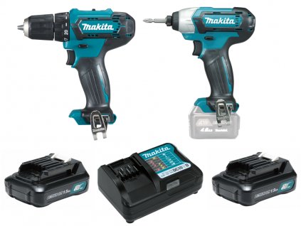 Makita CLX224X Aku sada DF333DZ+TD110DZ+2xaku+kufr Li-ion 12V CXT