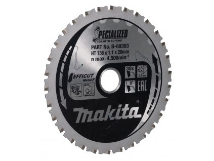 Makita B-69303 kotouč pilový ocel Efficut 136x1.1x20mm 30Z = old B-69266