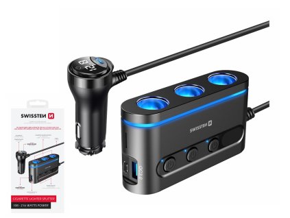 SWISSTEN nabíječ s výstupem 3xCL 2xUSB-C PD a 1x USB QC 3.0 12V/108W-216W