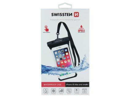 SWISSTEN vodotěsné pouzdro pro smartphone IPX8 černá