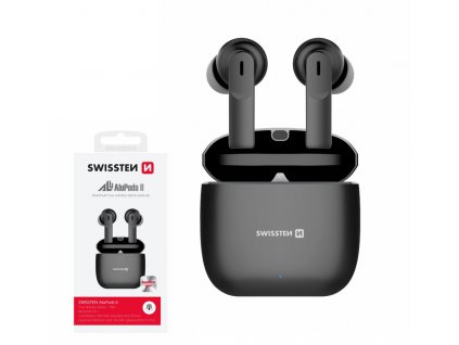 SWISSTEN ALUPODS II bluetooth TWS sluchátka černá