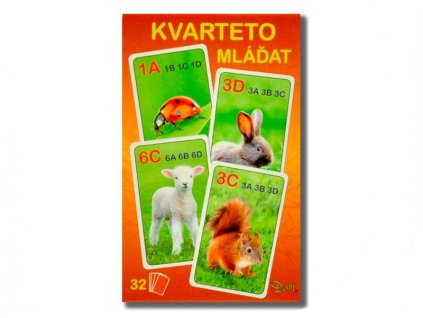Mikro hrací karty Kvarteto MLÁĎATA