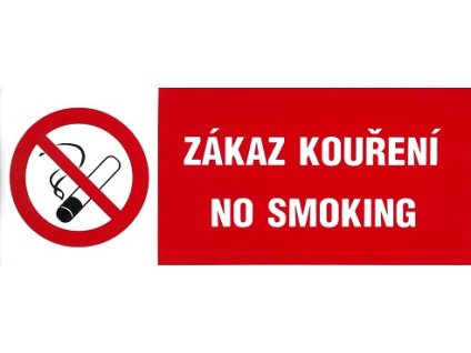 Zákaz kouření - No smoking 210x70mm - samolepka