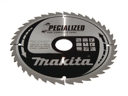 Makita B-32976 kotouč pilový dřevo SPECIALIZED 190x2x30mm 40Z pro aku pily = old B-09254