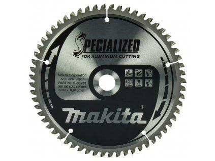 Makita B-33283 kotouč pilový hliník SPECIALIZED 190x2x20mm 60Z = old B-09612