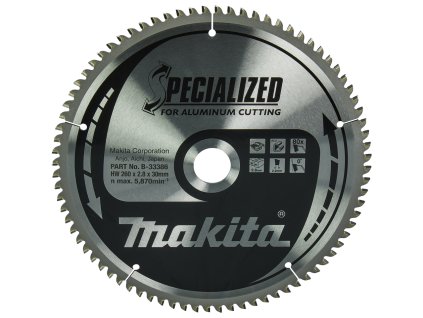 Makita B-33386 kotouč pilový hliník SPECIALIZED 260x2.8x30mm 80Z = old B-09715