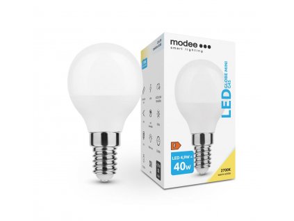 Modee E14 4,9W mini globe LED teplá 2700K