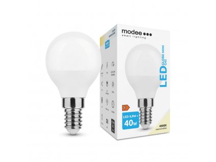 Modee E14 4,9W mini globe LED studená 4000K