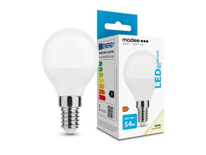 Modee E14 7W mini globe LED studená 4000K