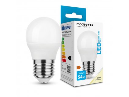 Modee E27 7W mini globe LED studená 4000K